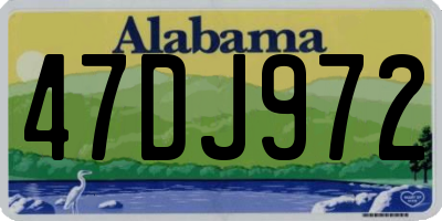 AL license plate 47DJ972
