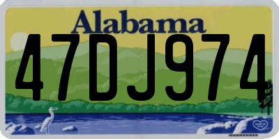 AL license plate 47DJ974
