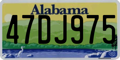 AL license plate 47DJ975
