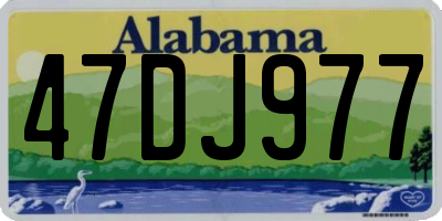 AL license plate 47DJ977