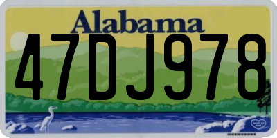 AL license plate 47DJ978