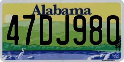 AL license plate 47DJ980