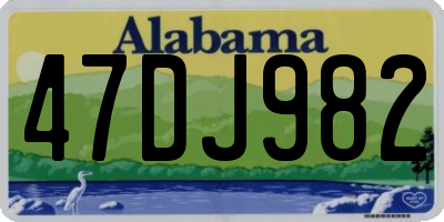 AL license plate 47DJ982