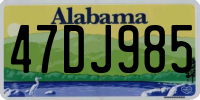 AL license plate 47DJ985