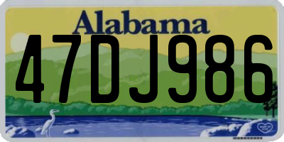 AL license plate 47DJ986