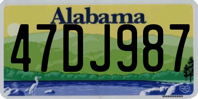 AL license plate 47DJ987