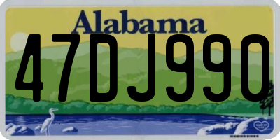 AL license plate 47DJ990