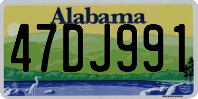 AL license plate 47DJ991