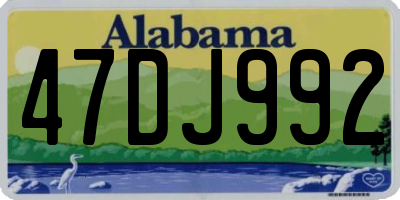 AL license plate 47DJ992