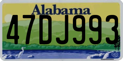 AL license plate 47DJ993
