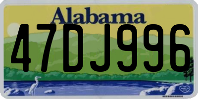 AL license plate 47DJ996
