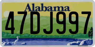 AL license plate 47DJ997