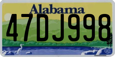 AL license plate 47DJ998