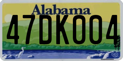 AL license plate 47DK004