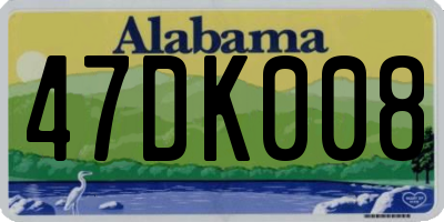 AL license plate 47DK008