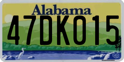 AL license plate 47DK015