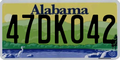 AL license plate 47DK042