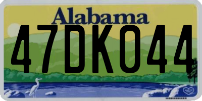 AL license plate 47DK044