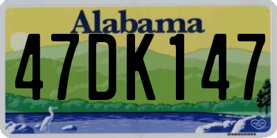 AL license plate 47DK147