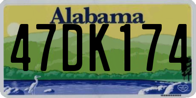 AL license plate 47DK174