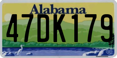AL license plate 47DK179