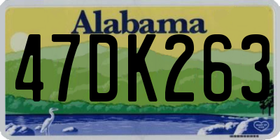 AL license plate 47DK263