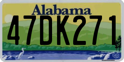 AL license plate 47DK271