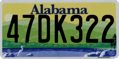 AL license plate 47DK322