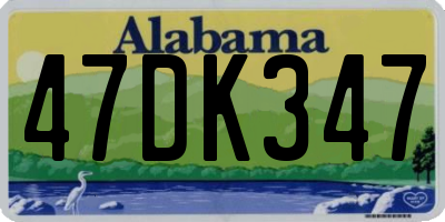 AL license plate 47DK347