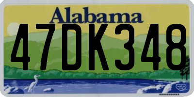 AL license plate 47DK348