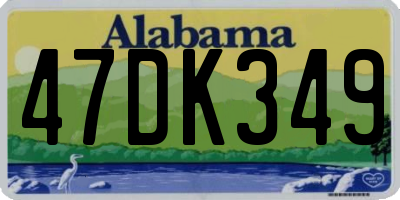 AL license plate 47DK349