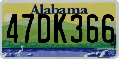 AL license plate 47DK366