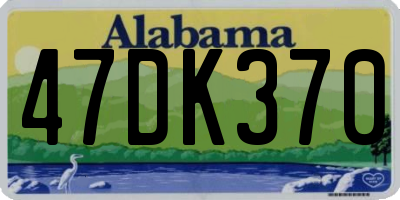 AL license plate 47DK370