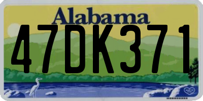 AL license plate 47DK371