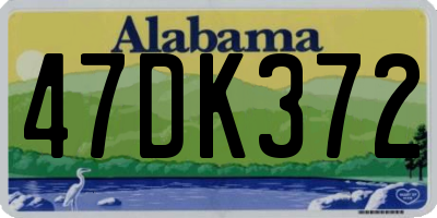AL license plate 47DK372