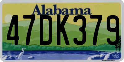 AL license plate 47DK379