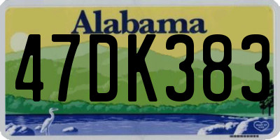 AL license plate 47DK383