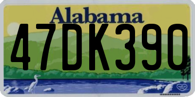 AL license plate 47DK390