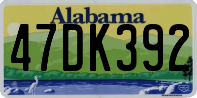 AL license plate 47DK392