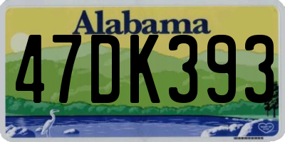AL license plate 47DK393