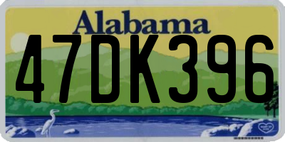 AL license plate 47DK396