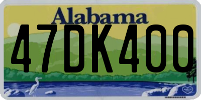 AL license plate 47DK400
