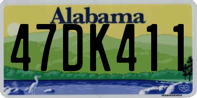 AL license plate 47DK411