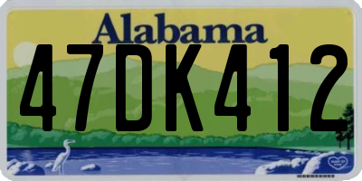 AL license plate 47DK412