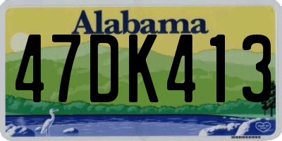AL license plate 47DK413