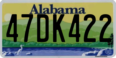 AL license plate 47DK422