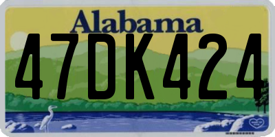 AL license plate 47DK424
