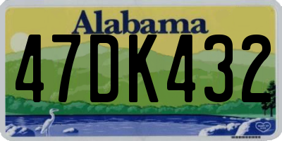 AL license plate 47DK432