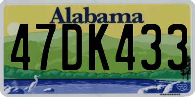 AL license plate 47DK433