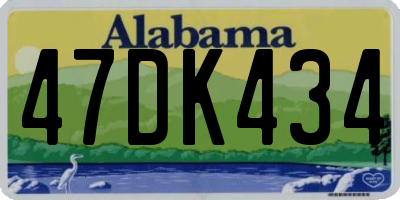 AL license plate 47DK434